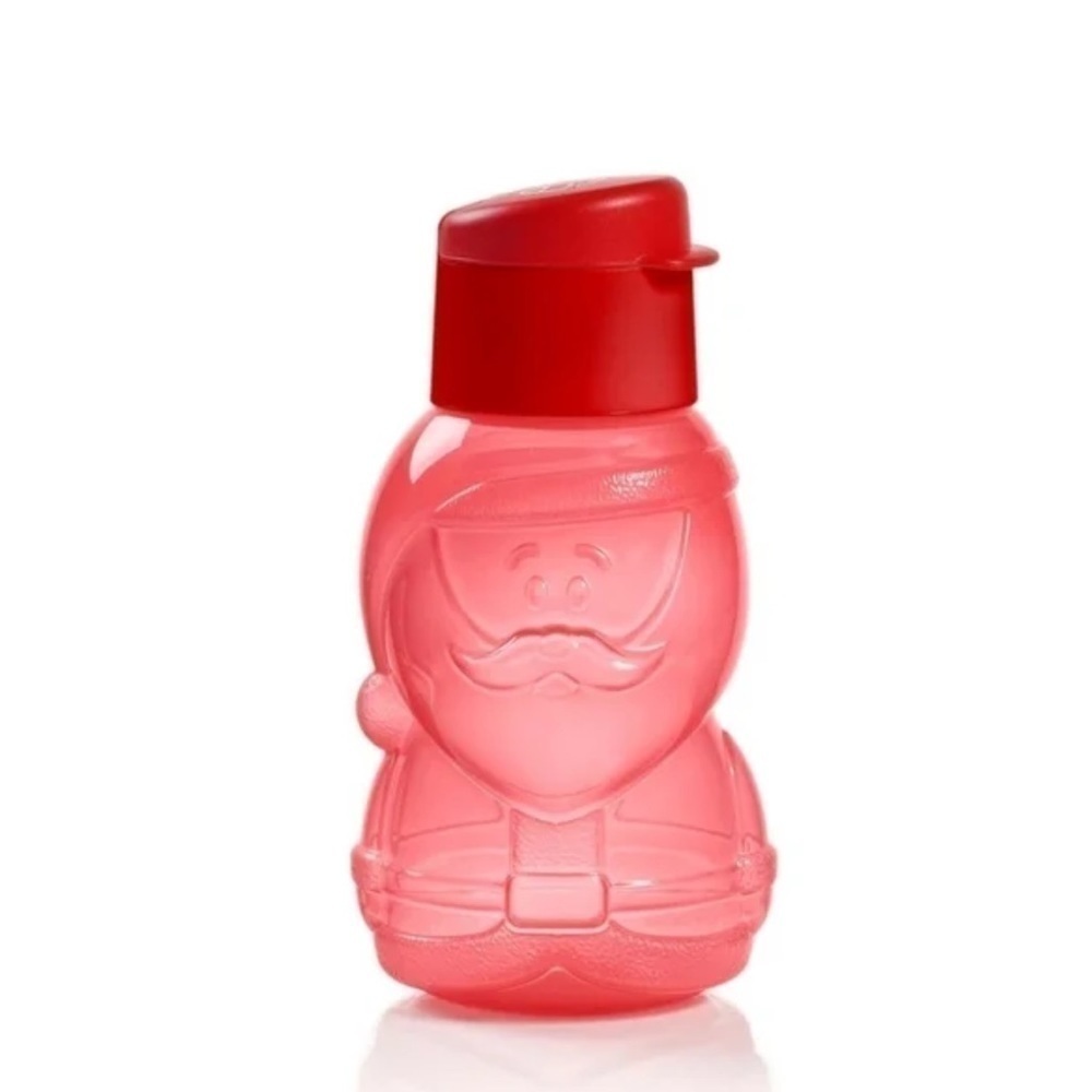 Tupperware NEW Santa Claus Eco Water Bottle 12 oz set of‎ 5